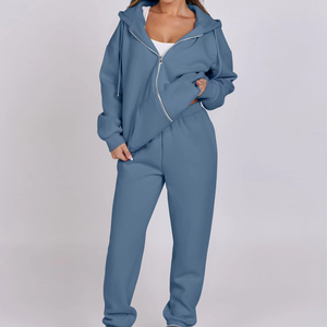 Business OEM Women's High Quality 100% Cotton Eco-Friendly Breathable Quick Dry Streetwear Customizable <b>Gym</b> Sports <b>Tracksuits</b> - Product Image 1