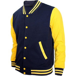 Custom Manufacturer's Vintage Winter Fall Letterman Jacket for <b>Men</b> Stand Collar Leather Baseball Varsity Jacket - Product Image 1