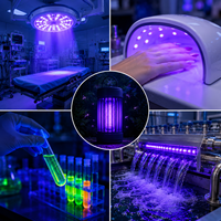 Composant de puce LED SMD XINGLIGHT 3535 UVA UVC à longueur d'onde unique pour la purification de l'air et de l'eau et la désinfection