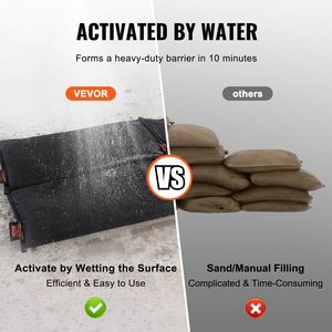 Paquete de 6 Barreras Contra Inundaciones Activadas por Agua, Producto de Seguridad Contra Inundaciones para Puertas, Bolsas de Contención de Agua para el Control de Inundaciones en el Hogar - Product Image 3