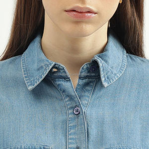 Nardon Apparel Custom Medium Long Shirt Femme 2025 Printemps New Loose European Style Long Sleeves Denim Shirts Autumn - Product Image 5