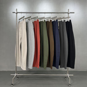 กางเกงขายาวทรงหลวมผู้ชาย ดีไซน์ล่าสุด 2026 ขายดี ขอบเอวยางยืดพร้อมเชือกผูก ผ้าฝ้าย 100% พิมพ์ลายซิลค์สกรีน ทรงบาน ระบายอากาศได้ดี - Product Image 2