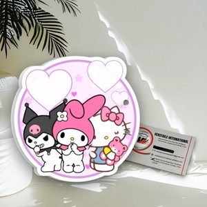 Palette magnétique en acrylique tendance pour extensions de cils, motif Hello Kitty, cœur, diamant, ovale, écologique - Product Image 5