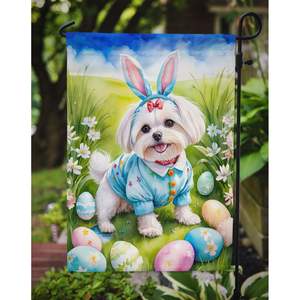 Multicolor Maltese Easter Egg Hunt <b>Garden</b> <b>Flag</b> Decorative Mailbox & Patio Banner for Yard Artwork Flower Beds-Yard & Lawn Sign - Product Image 3