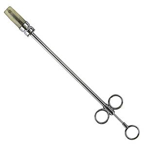 Pistolet de bétaillement vétérinaire réutilisable en acier inoxydable avec poignée à 3 anneaux pour bovins, ovins, caprins - Sûr et fiable - Product Image 4