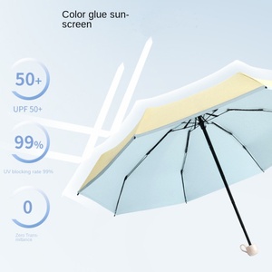 ร่มกันแดด 8K รุ่นมินิ โรงงานขายส่ง ทนลมแรง ใช้ได้ทั้งกันแดดและกันฝน พับได้ห้าตอน สีสันสดใส พร้อมซองใส่ - Product Image 3