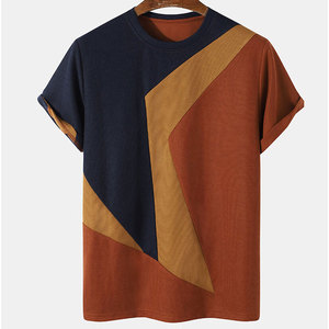 เสื้อยืดผู้ชายผ้าฝ้าย 100% ระบายอากาศได้ดี เป็นมิตรกับสิ่งแวดล้อม ผ้ามีลาย ยืดหยุ่นได้ ใส่สบาย เหมาะกับวันสบายๆ ในฤดูร้อน - Product Image 1