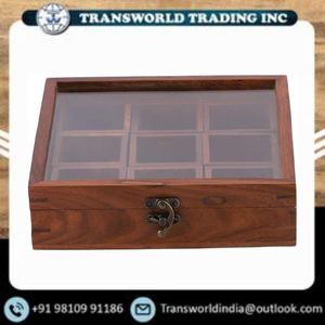 Artisan Handcrafted Wooden Spice Box Traditional Indian Masala Dabba Natural Wood Kitchen <b>Storage</b> Solution - Product Image 4