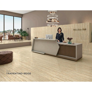 กระเบื้องพอร์ซเลน Traventino สีเบจ ขนาด 800x1600 มม. ทนกรด ป้องกันความร้อน กันลื่น สำหรับผนังและพื้น ดีไซน์ลายหินสีเบจธรรมชาติ - Product Image 1