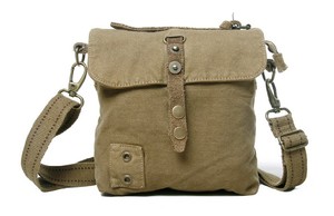 Sac messager en toile kaki, sac à bandoulière, grande capacité, fermeture éclair, portable, en polyester, pour le bureau, les voyages et le quotidien - Product Image 3