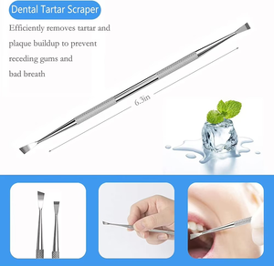 dental surgical instruments Dental <b>Tools</b> 3Pcs <b>Plaque</b> <b>Remover</b> Teeth Cleaning <b>Tools</b> Set German Stainless Steel Hygiene Kit - Product Image 4