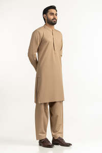 Ensemble de salwar kameez de luxe pour hommes, vêtements indiens et pakistanais, tenue traditionnelle classique en coton pour l'Aïd - Product Image 2
