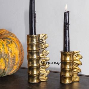 Soporte de vela de alambre de Metal de Color Dorado de la mejor calidad, estilo único para decoración de bodas y eventos navideños, proveedor indio - Product Image 6