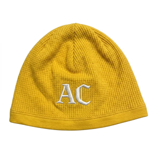 Gorro Unisex de Acrílico Negro con Bordado AC Blanco, Gorro de Invierno de Punto Acanalado Informal, 56-58CM - Product Image 6