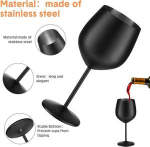 Copa de Vino de Acero Inoxidable de 300 ml con Logotipo Personalizado, Diseño Moderno, Vaso para Cócteles, Calidad Premium, Sostenible, Venta al Por Mayor - Product Image 2