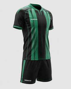 Conjunto de Camiseta de Fútbol Unisex Webson, Rojo y Negro, Manga Corta, Absorbe la Humedad, Transpirable, Impermeable, Teñido, Corte Regular, para Todos - Product Image 3