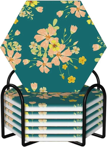 Pintura floral Meena de alta calidad pintada a mano, fabricada por Blossom Craft India. - Product Image 3