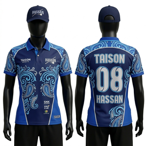 เสื้อสนุกเกอร์ผู้หญิง ผ้าโพลีเอสเตอร์พรีเมียม ระบายความชื้นได้ดี สีกรมท่าลายพีช  ลายเรขาคณิต  รับสกรีนโลโก้ตามสั่ง ระบายอากาศได้ดี ทรงพอดีตัว - Product Image 5