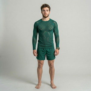 Nuevo Diseño, Secado Rápido, Transpirable, Antibacterial, Camiseta de Compresión Larga para Hombre, Protección UV, Venta Especial, Camiseta de Compresión Personalizada para Hombre - Product Image 1