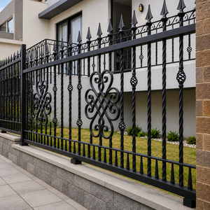 Impresionantes estilos de cercas de hierro forjado elaborados por expertos artesanos para transformar un patio trasero hermoso con elegancia y seguridad duraderas. - Product Image 4