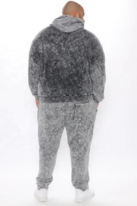 Conjunto Deportivo Casual de Invierno para Hombre, con Capucha, de Felpa Técnica Personalizada, Lavado al Ácido, de Algodón, Color Sólido - Product Image 5