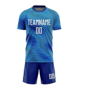 Conjunto de Uniforme de Fútbol - 100% Poliéster, Ligero, Transpirable, Tejido Elástico, Impermeable, Antibacteriano, Color y Logotipo Personalizables - Product Image 1