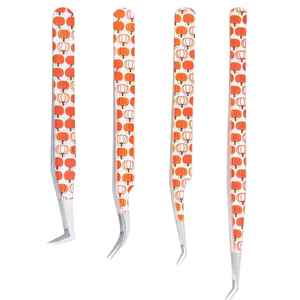 Mini pince à épiler inclinée pour extensions de cils, soins de beauté, applicateur de cils en acier inoxydable, bande d'application pour faux cils - Product Image 4