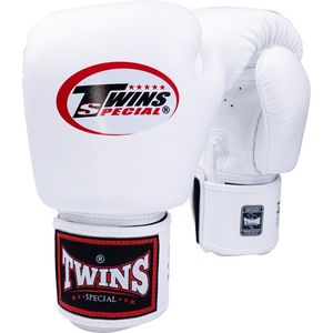 Guantes de Boxeo Twins Blancos de Primera Calidad, de Cuero Genuino, con Cierre de Velcro, para Sparring, Entrenamiento con Saco de Boxeo y Muay Thai, Más Vendidos - Product Image 3