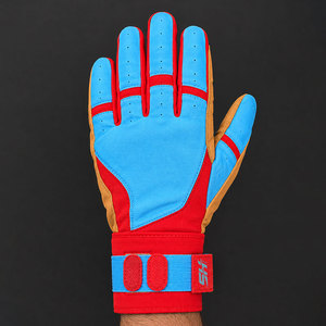 Gants de frappe unisexes bicolores personnalisés, prix de gros, durables, résistants à l'usure, pour un meilleur contrôle de la balle lors du frappeur. - Product Image 2