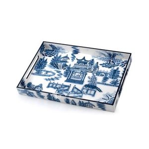 VENTA Juego de té Bandeja de laca de animales tropicales, bandeja decorativa hecha a mano de Vietnam, regalos temáticos de jungla y venta al por mayor de Vietnam - Product Image 3