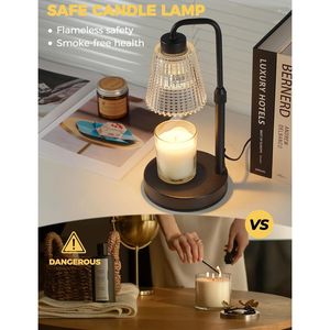 Lampe chauffe-bougie à intensité variable avec minuterie, cadeau d'anniversaire ou de pendaison de crémaillère pour femme et maman, élégante décoration pour la maison neuve avec chauffe-cire J - Product Image 5