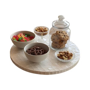 Capiz Shell Inlay Spinning Tray - Product Image 3