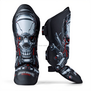 Protections de tibia et coussinets d'entraînement Muay Thai en cuir PU pour la protection MMA et de boxe - Product Image 2