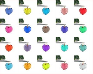 Colgante de amatista verde tallado en forma de calabaza, colgante de amatista verde en forma de corazón chapado en oro, amuleto tallado, colgante de corazón tallado, mayorista - Product Image 6