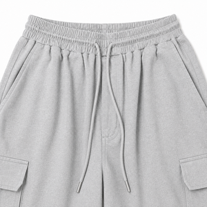 Pantalon de jogging cargo pour homme avec cordon de serrage, taille élastique, grandes poches, style streetwear décontracté, polyester/coton - Product Image 4