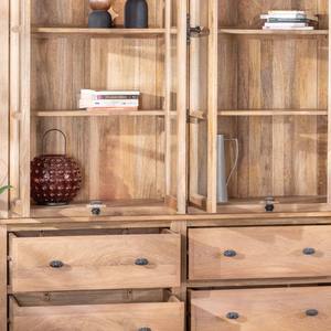 Vandana Autumn Grain Solid mango wood <b>sideboard</b>, 170 cm, with glass doors and drawers, Santa - Product Image 4