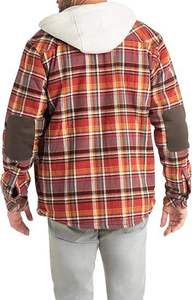 Veste en flanelle à carreaux vintage pour homme, doublée polaire, manches longues, boutonnée, chaude, respirante, décontractée, pour le travail en extérieur, personnalisable - Product Image 2