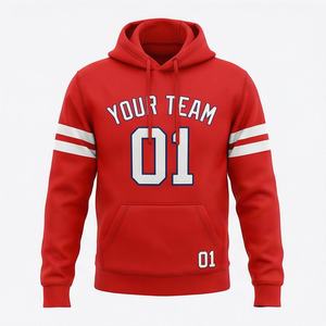 Cotton Blend <b>Zip</b> <b>Hoodies</b> <b>Men</b> Women Youth Full <b>Zip</b> Front Custom Team Logo Knitted Pattern Print OEM Production Casual Sportswear - Product Image 1