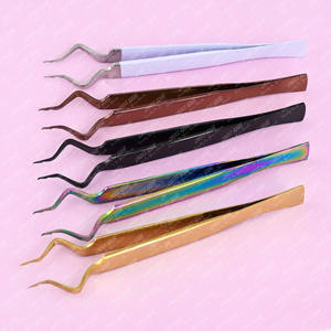 Pinzas para Pestañas de Aislamiento de Punta Ultrafina, Ligeras, de Acero Inoxidable, para Artistas de Pestañas, Proveedor OEM - Product Image 1