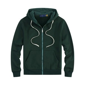 Sudadera con capucha de mezclilla rosa para hombre, de algodón casual, bordada, con cremallera, de peso pesado, con diseño de rasgaduras, de fabricante Denim_tears - Product Image 2