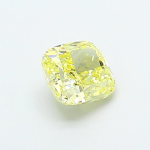 Bijoux fins élégants, diamant de laboratoire jaune vif taille coussin, éclatant et luxueux, certifié CVD, pierre précieuse en vrac - Product Image 3