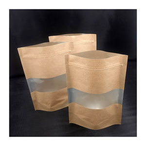 คราฟท์ยืนขึ้นหน้าต่างสำหรับบรรจุภัณฑ์อาหารโลโก้ที่กำหนดเอง - Product Image 2