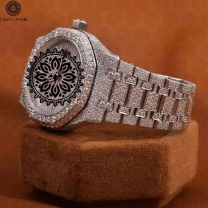 Charm Jewells Montre de luxe pour homme, boîtier en acier inoxydable, cadran analogique de 40 mm, mouvement mécanique en verre, résistant à l'eau 10 bars, automatique - Product Image 3