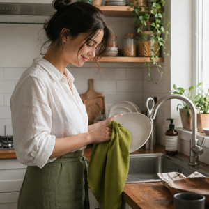 Lightweight Quick Dry Kitchen Towel Premium Dish <b>Cloth</b> | Reusable Super Absorbent Cleaning Towel for Home Kitchen Dish Wiping - Product Image 4