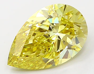 Diamante amarillo de corte pera, cultivado en laboratorio, piedra suelta para la elaboración de joyas. - Product Image 2