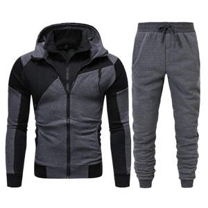 Conjunto Deportivo de Forro Polar para Hombre, Sudadera con Capucha, Pantalones Deportivos, Manga Larga, Cierre Completo, Chaqueta Cálida, Conjunto Deportivo para Hombre - Product Image 3