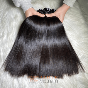 100% Remy vietnamien os droit extensions de cheveux humains Super soyeux trame faisceaux - Product Image 2