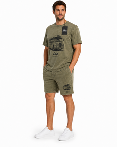 Ensemble d'été décontracté pour hommes, délavé à l'acide, taille haute, couleur unie, 100% Coton, respirant, séchage rapide, faible MOQ, meilleure mode - Product Image 3