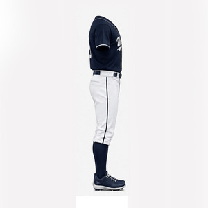 Conjunto de Uniforme de Béisbol Warriors para Hombre, Azul Marino y Blanco, Transpirable, Corte Regular, para Todas las Temporadas, Jersey y Pantalones Bordados - Product Image 5