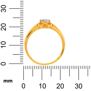 Anillo de Diamantes Solitario Radiant Bloom, Anillo de Diamantes Redondos Golden Blossom, Anillo de Compromiso Aurora Bloom en Oro, Eternal Zest para Hombre - Product Image 5